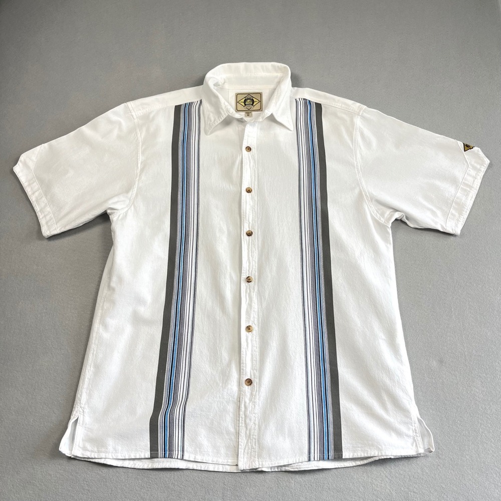 Scully Farthest Point Daytona Cuban Guayabera Style Peruvian Cotton Shirt Men XL
